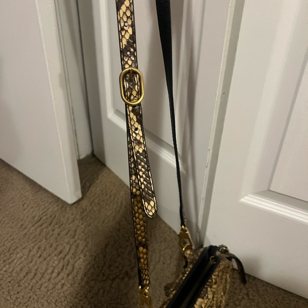 RARE GUCCI Brown Python Print Cross Body Bag - image 8